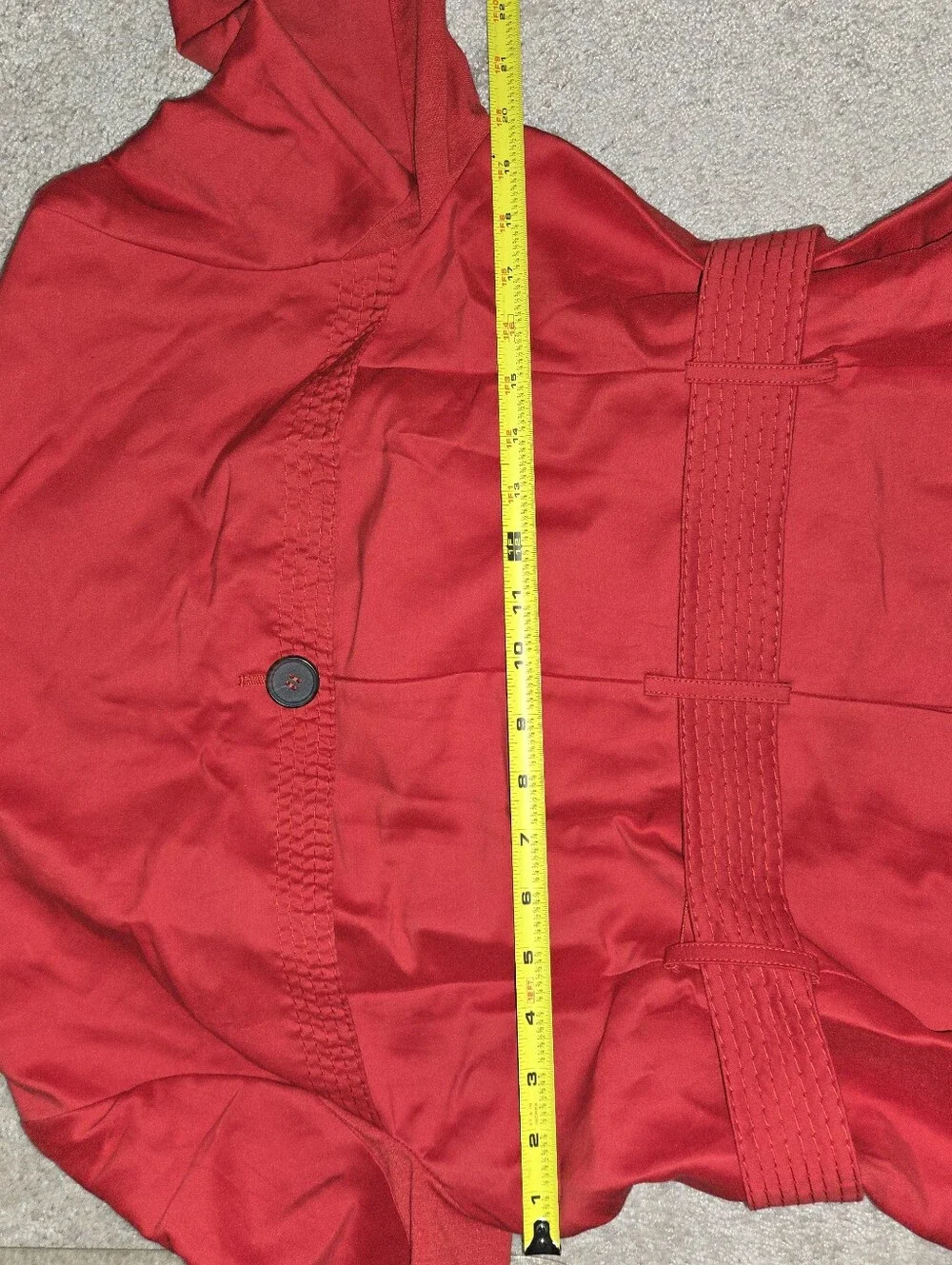 BCBGMaxAzria Red Double-Breasted‎ Trench Coat with Belt